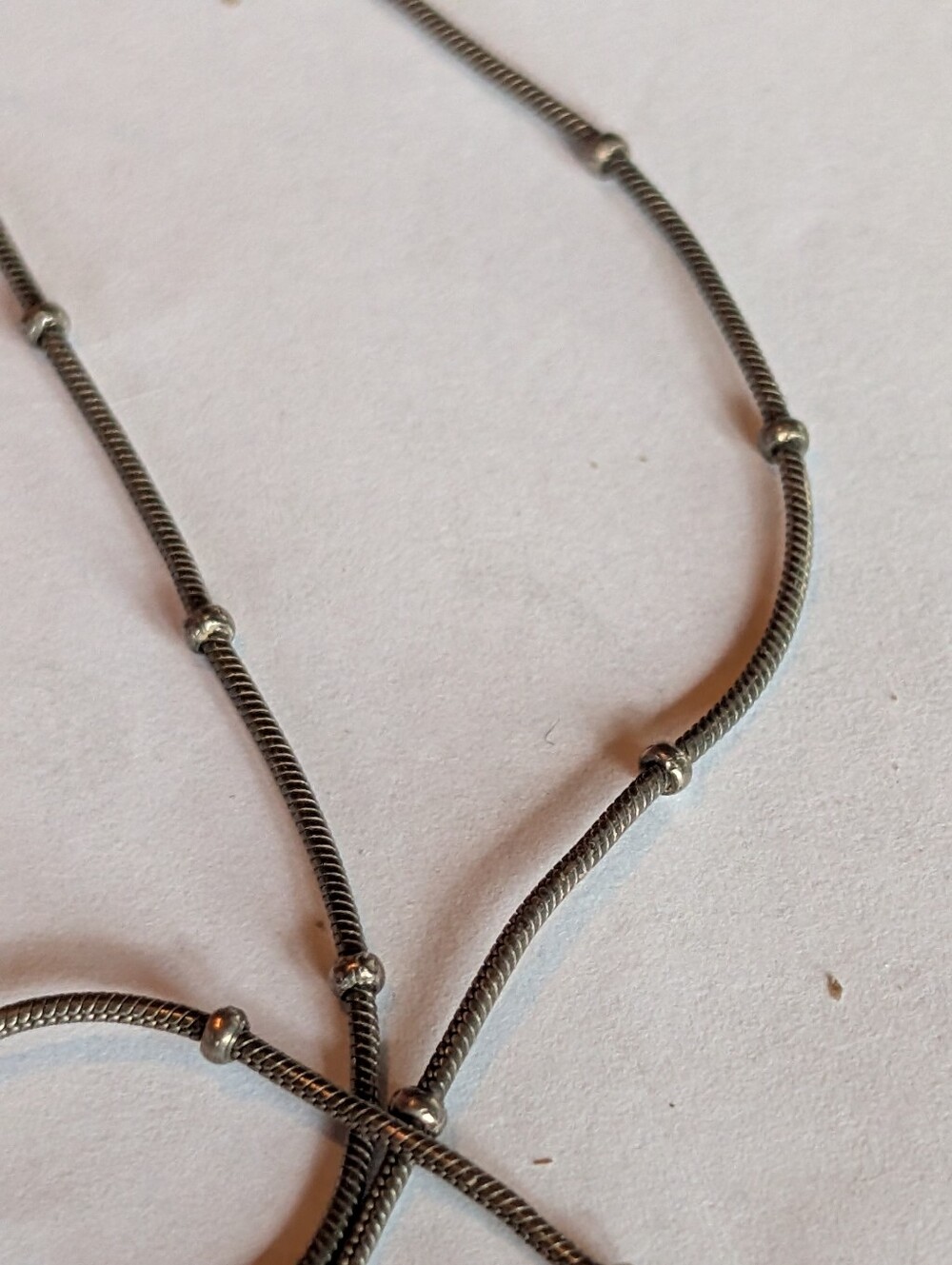 Vintage Southwest Silver Cluster Faux Opal Leaf Pendant Italian Chain Necklace - Picture 7 of 10